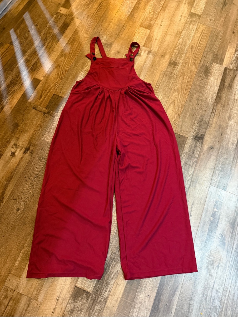 Nwot HALARA Red Boot-Cut Wide-Leg Jumpsuit- Sz lg